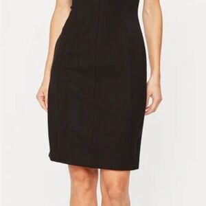Elie Tahari Women's Roanna Sleeveless Sheath Dress, Black, Size 12